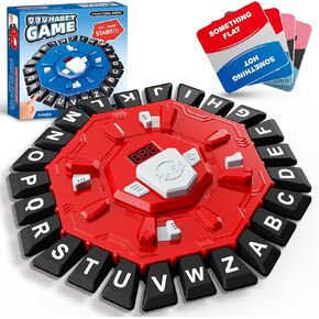 لعبة لوحة عائلة Word Game مع Timer Digital Display و 2 من فئتين ممتعة على مدار 24 حرفًا للتعلم (Blue)