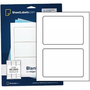 6.5" x 4.5" Standard White Uncoated Labels, Laser or Inkjet Printable, 500 Labels