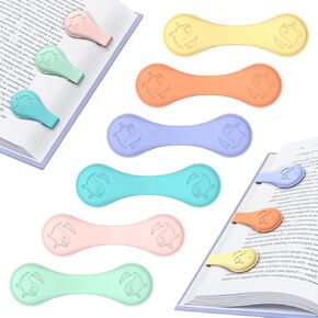 Magnetic Silicone Bookmarks for Reading Book, 3 PCS Extra Strong Magnetic Book Mark Clip Cute Dolphin Book Page Holders Accessories Gift for Women, Men, Book Lovers, Teachers, Readers, Kids
