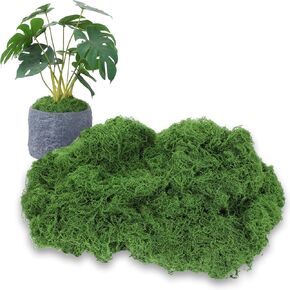 Lnngub مزيف الطحالب للنباتات الداخلية ، 5.3oz فو ، طحالب فو للحرف ، الطحلب الأخضر للتزيين ، الطحلب الاصطناعي للديي ، صنع النماذج ، ديكور المنزل ، 150 جرام/حقيبة بوليستر أخضر عميق العميقة