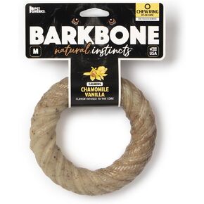 Pet Qwerks Barkbone Chew Ring ، لعبة Chamomile Vanilla Nylon Chew Bone Dog Toy ، 5.75 "