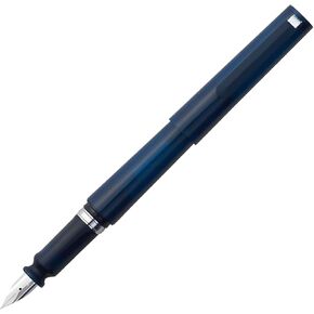 Sailor TUZU ADJUST Fountain Pen, Bold Nib (B), Rotating Nib Feature and Natural Fit Grip, Includes 2 Ink Cartridges (Black) and Converter, Limited Edition Clear Navy, 12-0541-642