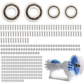 EUGOOCX Creative 3D Printed Jet Engine Model Components, Bearing and Screws Parts for Labs Creative Models (3D Printed Parts not Included)
