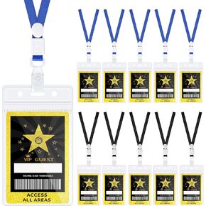 DLUGOPIS 10 Pieces Movie Theater Party Favors Hollywood VIP Pass Red Carpet Birthday Party Event VIP Pass Birthday Invitation