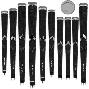MAZEL Golf Club Grips for Men - 10 Pack - Non-Slip Micro-texture High Performance Golf Grips Midsize/ Standard,5 Colors Option