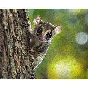 XTXGERL Australia Cute Sugar Glider Paint by Numbers for Adults Beginner DIY Painting by Numbers Kits Wall Art for Home Office Decor 16x20 in