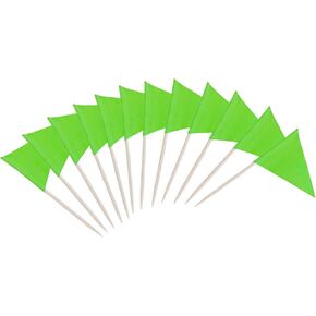 120 PCS العلم المثلث المثلث الفارغ الفارغ ، ميني أسنان الفارغ الفارغ مسواك الكب كيك ، علامات الديكور DIY (أسود)