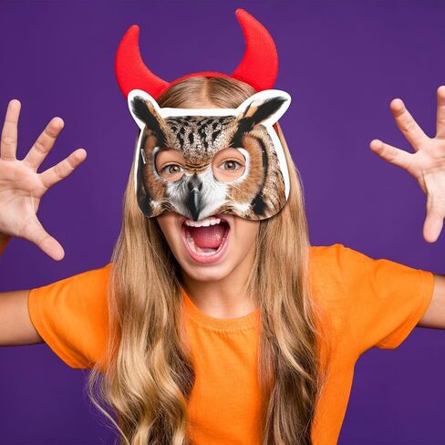 32 Pcs Monster Safari Animal Face Masks for Kids Monster Jungle Forest Zoo Animals Cartoon Masks for Animal Theme Birthday Party Decorations(Jungle) in Kuwait