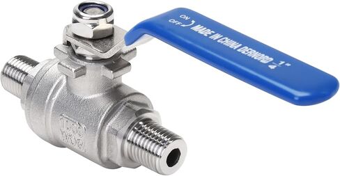 Dernord Full Port Ball Valve 1 inch - ذكر × من الفولاذ المقاوم للصدأ 304 من أجل الماء والزيت والغاز ، 1000 wog (1 بوصة NPT) in Kuwait