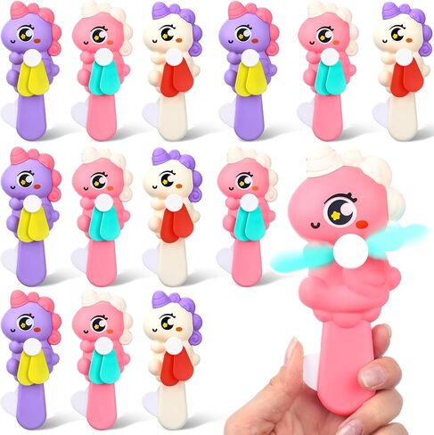 20 Pcs Mini Handheld Portable Fan Bulk Summer Party Favors for Kids Cute Manual Press Small Toys Fans for Boys Girls Outdoor Travel Camping Pool Cooling Gifts(Dinosaur) in Saudi Arabia
