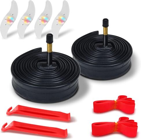 700C Tube Bike Inner Tube 700X18-25C, Bike Tube 700X18C/19C/20C/21C/22C/23C/25Cwith Rim Strips & Tire Levers- Schrader Valve 48MM - 2 Pack in Saudi Arabia