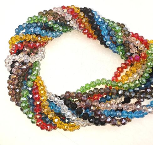 Catotrem 6mm Glass Beads Faceted Glass Bead Colorful Crystal Loose Beads for Jewelry Making DIY（800） in Saudi Arabia