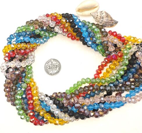 Catotrem 6mm Glass Beads Faceted Glass Bead Colorful Crystal Loose Beads for Jewelry Making DIY（800） in Saudi Arabia