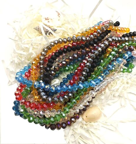 Catotrem 6mm Glass Beads Faceted Glass Bead Colorful Crystal Loose Beads for Jewelry Making DIY（800） in Saudi Arabia