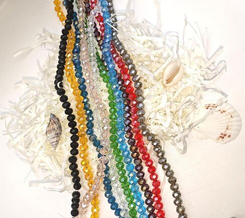 Catotrem 6mm Glass Beads Faceted Glass Bead Colorful Crystal Loose Beads for Jewelry Making DIY（800） in Saudi Arabia