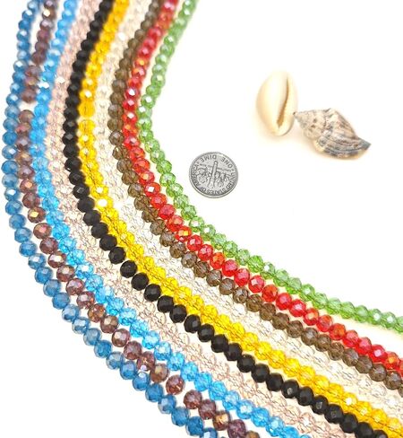 Catotrem 6mm Glass Beads Faceted Glass Bead Colorful Crystal Loose Beads for Jewelry Making DIY（800） in Saudi Arabia