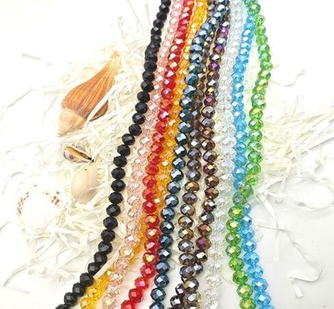 Catotrem 6mm Glass Beads Faceted Glass Bead Colorful Crystal Loose Beads for Jewelry Making DIY（800） in Saudi Arabia