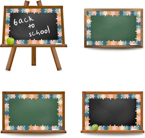Whaline 32.8ft Puzzle Bulletin Board Border Colorful Puzzle Die-Cut Rolled Border Trim for Classroom Office Chalkboard Decoration in Saudi Arabia