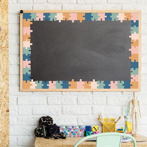 Whaline 32.8ft Puzzle Bulletin Board Border Colorful Puzzle Die-Cut Rolled Border Trim for Classroom Office Chalkboard Decoration in Saudi Arabia