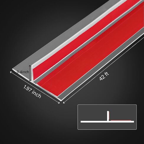 Storystore T-Shaped Silicone Seal Strip for Door Windows Gaps, 1.97 Inch x 22 FT Door Draft Stopper for Side of Door, Strong Adhesive Door Seal Strip for Door Frame in Saudi Arabia