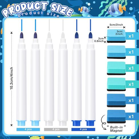 24 Pack Dry Erase Pocket Reusable Sleeves 10" x 14" Clear Plastic Sheet Protectors with Dry Erase Markers and Mini Sleeves Paper Teacher Supplies(Rainforest Green) in Kuwait