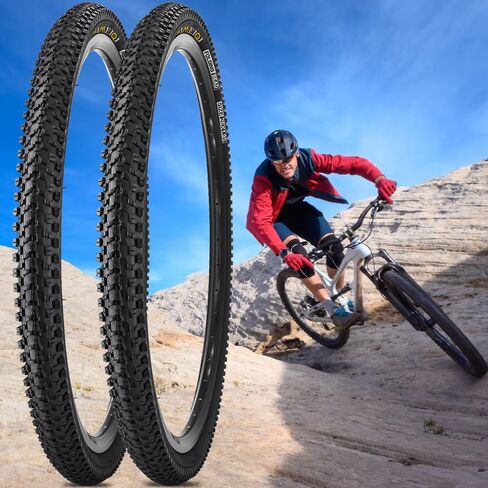 26 X 1.95 Inch Folding Bike Tires with 3mm Anti Puncture Proof Protection for Mountain Bicycles in Kuwait