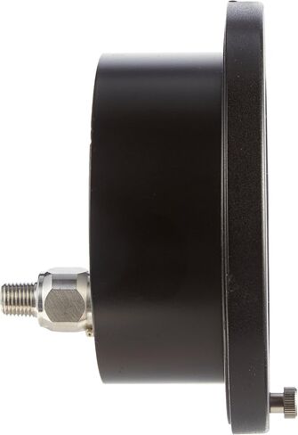 PIC Gauges 4504-4RS Front Flanged Lower Back Panel Mount Dry Process Pressure Gauge w/ Black Aluminum Case/Bezel, SS Internals, Plastic Lens, 4.5" Dial, 0/6000 psi Range, 1/4" Male NPT in Kuwait
