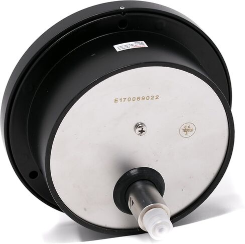 PIC Gauges 4504-4RS Front Flanged Lower Back Panel Mount Dry Process Pressure Gauge w/ Black Aluminum Case/Bezel, SS Internals, Plastic Lens, 4.5" Dial, 0/6000 psi Range, 1/4" Male NPT in Kuwait