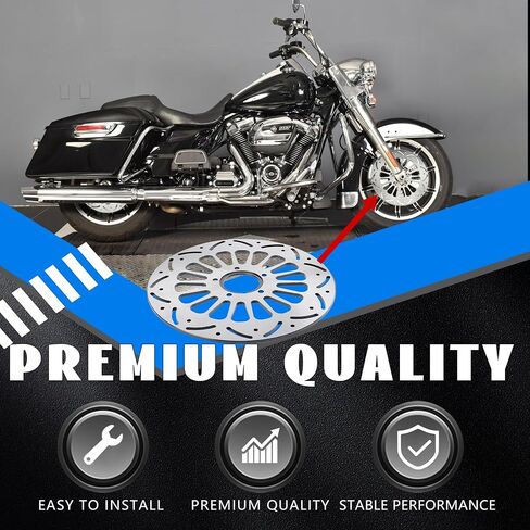 11.5" Rear Brake Rotor Disc Upgrade Fit for Harley Davidson Touring Sportster Softail Dyna Early Super Glide 1984-2017, 420 Stainless Steel Motorcycle Brake Rotor in Kuwait