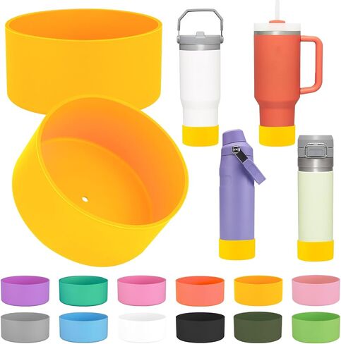 2Pcs Silicone Boot Sleeve for Stanley IceFlow Fast Flow Water Bottle 24oz,Silicone Boot Bumper for Stanley Quencher 40oz,for IceFlow 20oz 30oz,for Quick Flip GO 24oz Bottle（Thickened） in Kuwait