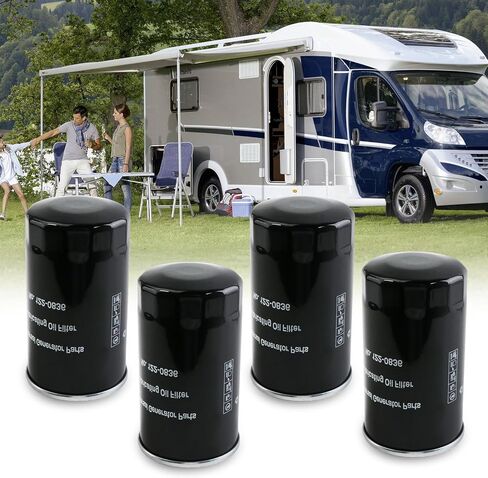طقم ضبط PACEWALKER 122-0836 فلتر زيت 140-3116 فلتر هواء وفلتر وقود مع قابس شرارة متوافق مع مولدات Onan RV QG 5500 7000 RV مولدات HGJAA ​​HGJAB HGJAC-مجموعة تغيير الزيت in Kuwait