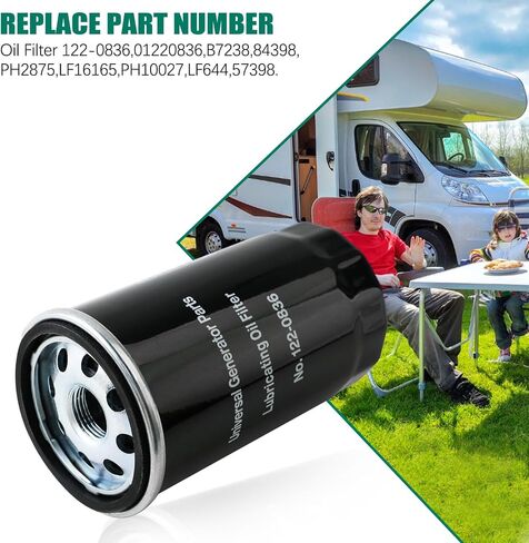 طقم ضبط PACEWALKER 122-0836 فلتر زيت 140-3116 فلتر هواء وفلتر وقود مع قابس شرارة متوافق مع مولدات Onan RV QG 5500 7000 RV مولدات HGJAA ​​HGJAB HGJAC-مجموعة تغيير الزيت in Kuwait
