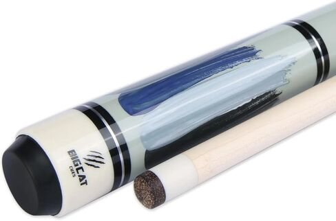 Big Cat Timacy Legacy Pool Cue Stick - Grade A Canadian Maple ، طرف جلدي احترافي 12.5 ملم ، طوله 58 بوصة ، جديلة بلياردويارد متميزة للبالغين - المنزل أو البطولة - 19oz ، Paint VII Dynamite Black in Saudi Arabia