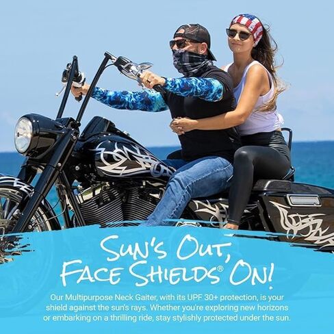 S A Company UV Protection Face Shield | Single UV 30+ Multipurpose Neck Gaiter for Adults (American Flag) in Saudi Arabia
