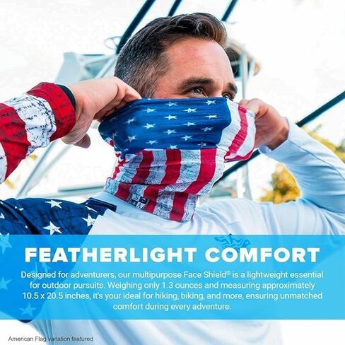 S A Company UV Protection Face Shield | Single UV 30+ Multipurpose Neck Gaiter for Adults (American Flag) in Saudi Arabia
