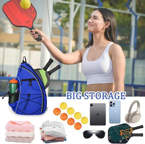 Goloni Pickleball Bag for Women,Mens Pickle ball Backpack,Lightweight Sling Bag with Fence Hook,Large Capacity,Safety Pocket in Kuwait