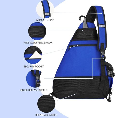 Goloni Pickleball Bag for Women,Mens Pickle ball Backpack,Lightweight Sling Bag with Fence Hook,Large Capacity,Safety Pocket in Kuwait