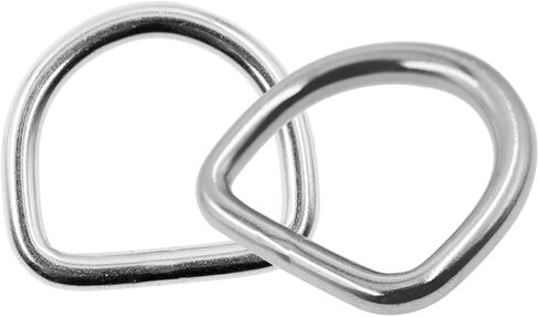 Welded D Ring,TTZEZE Stainless Steel D Rings,Solid Metal Dee Rings,10 PCS Semi-Circular D Ring,Heavy Duty D Rings for DIY Accessories 3x30x27mm / 0.12x1.18x1.06'' in Kuwait