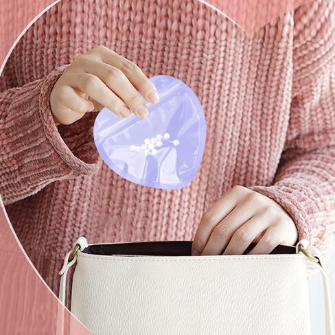 100 Pcs Heart-Shaped Jewelry Bags Small Jewelry Bags Pink Resealable Ziplock Bags Clear Plastic Jewelry Organizer Cute Packaging Supplies for Small Business Earring Sample Valentine's Day Wedding in Saudi Arabia