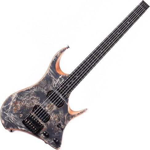 Grote Headless 6 Strings Electric Guitar Mahogany Body with Gigbag GRHL-2 (Blue) in Saudi Arabia