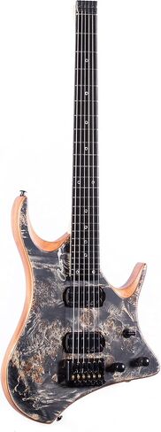 Grote Headless 6 Strings Electric Guitar Mahogany Body with Gigbag GRHL-2 (Blue) in Saudi Arabia