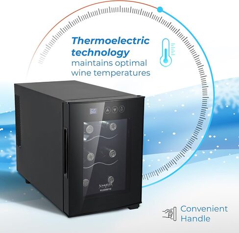 Koblenz 12 Free Standing Dual Zone Fridge and Chiller, 750 ml Wine Bottles (EVFK-06), Black in Saudi Arabia