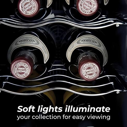 Koblenz 12 Free Standing Dual Zone Fridge and Chiller, 750 ml Wine Bottles (EVFK-06), Black in Saudi Arabia