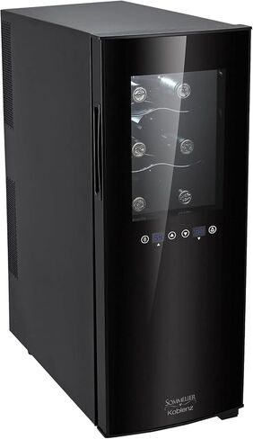 Koblenz 12 Free Standing Dual Zone Fridge and Chiller, 750 ml Wine Bottles (EVFK-06), Black in Kuwait