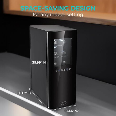 Koblenz 12 Free Standing Dual Zone Fridge and Chiller, 750 ml Wine Bottles (EVFK-06), Black in Kuwait