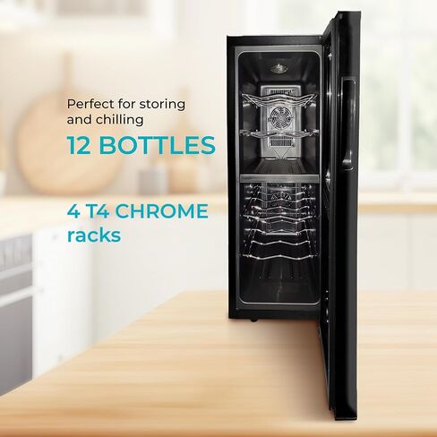 Koblenz 12 Free Standing Dual Zone Fridge and Chiller, 750 ml Wine Bottles (EVFK-06), Black in Kuwait