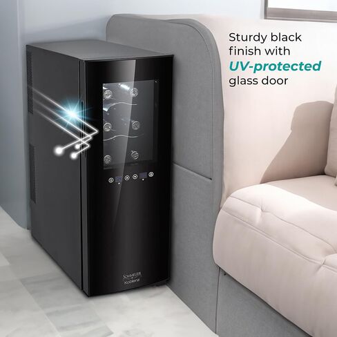 Koblenz 12 Free Standing Dual Zone Fridge and Chiller, 750 ml Wine Bottles (EVFK-06), Black in Kuwait