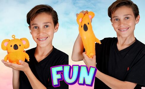 JA-RU Koala Bear Pets Stretchy Squishy Fidget Toy (1 Koala Assorted) Stress Relief Bedtime Buddies, with Hair Tentacles Like Noodles. Party Favor for Kids & Adults 6710-1s in Saudi Arabia
