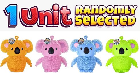 JA-RU Koala Bear Pets Stretchy Squishy Fidget Toy (1 Koala Assorted) Stress Relief Bedtime Buddies, with Hair Tentacles Like Noodles. Party Favor for Kids & Adults 6710-1s in Saudi Arabia