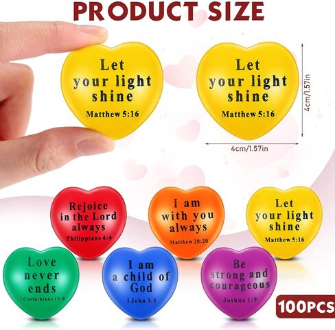 100 PCS Christian Star Letbs Balls Bulk يسوع الكتاب المقدس يقتبس كرات الضغط التحفيزي الملونة PU رغوة الإجهاد تخفيف الحزب in Kuwait